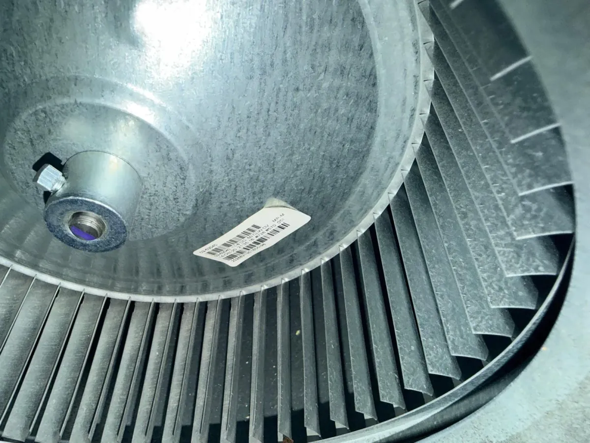 Interior HVAC system area photographed during professional inspection
