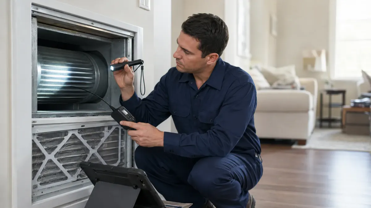 Assessing an HVAC system to decide whether sanitization is warranted