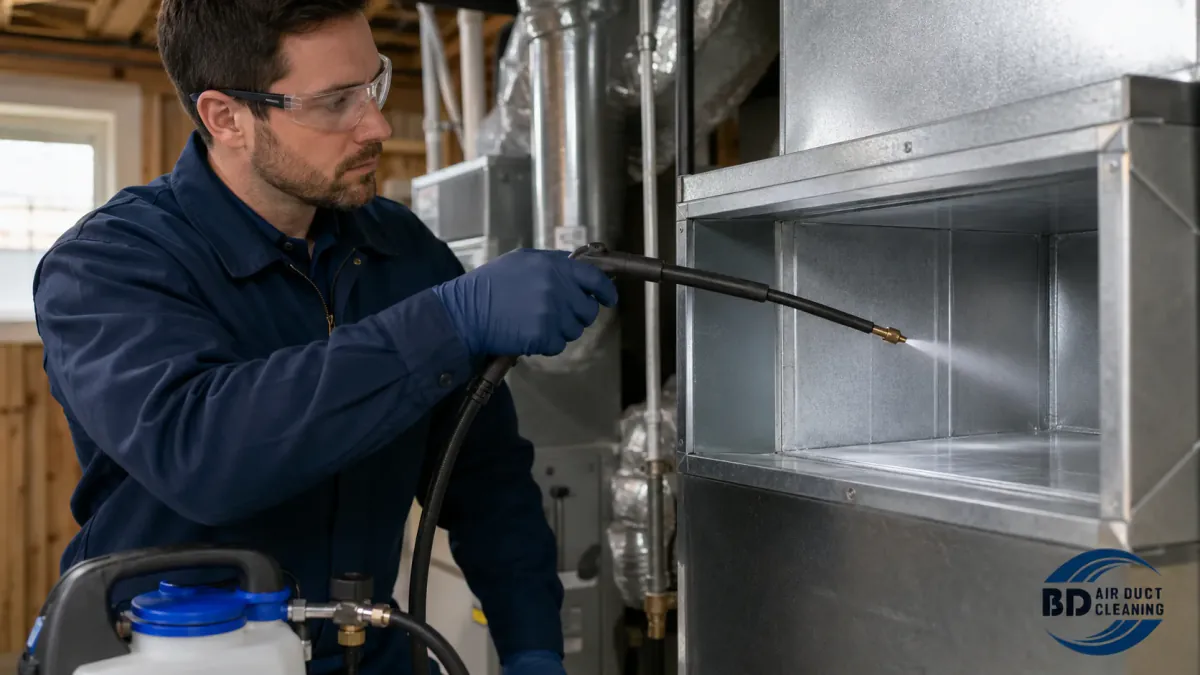 HVAC sanitization and disinfection service for a Toronto property by Believer Duct Cleaning