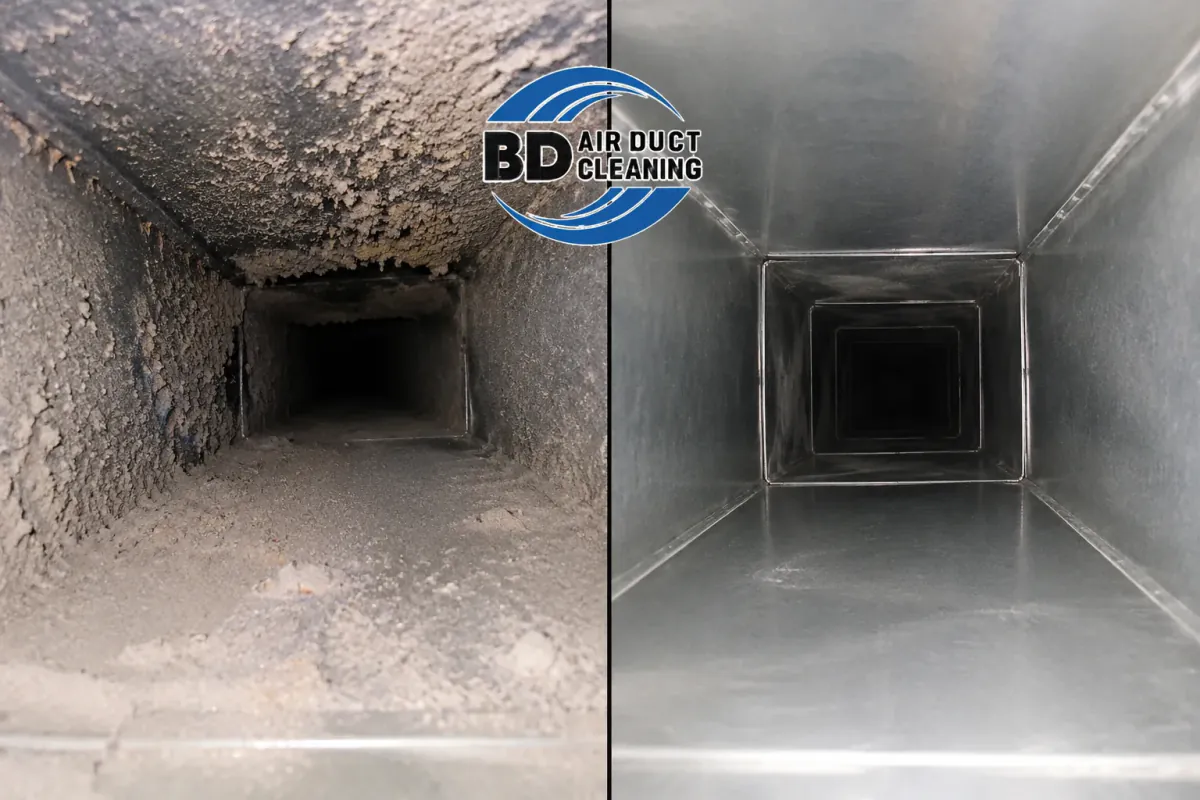 Before and after duct and HVAC cleaning by Believer Duct Cleaning