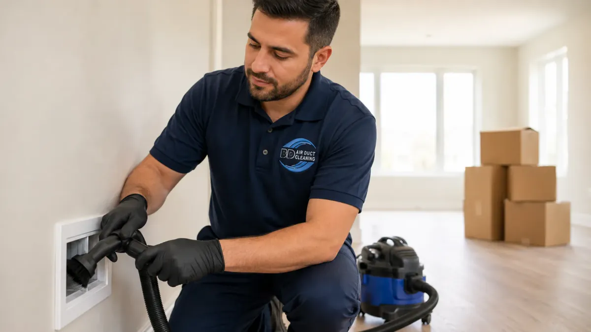 Move-in duct cleaning service for a Toronto home