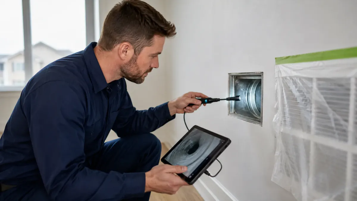 Assessing ducts and HVAC after renovation to scope a cleaning quote