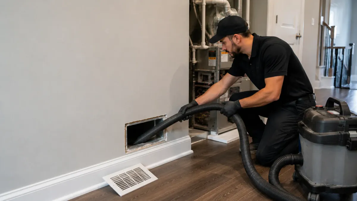 Believer Duct Cleaning technician performing professional duct cleaning