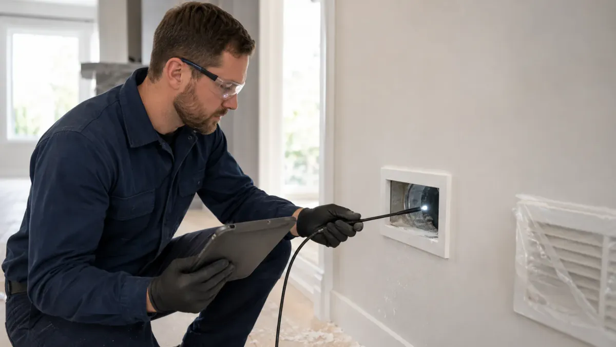 Assessing ducts for construction and renovation dust in a Toronto property