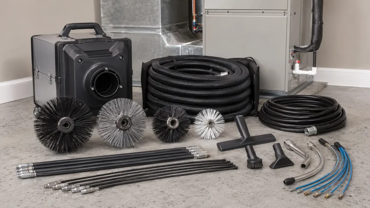 Professional specialty duct and HVAC cleaning equipment used for tough jobs